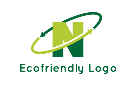 recycle letter N logo