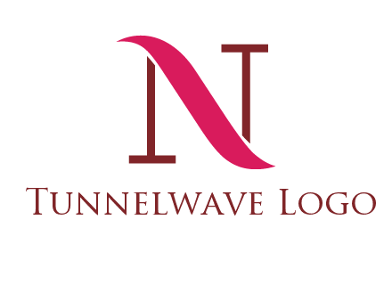 wave on letter N logo