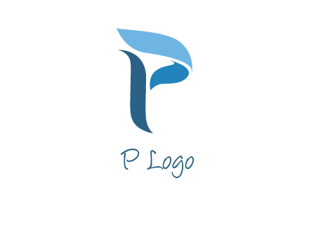 letter P waves logo