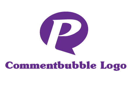 letter P speech bubble logo