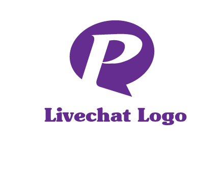 letter P speech bubble logo