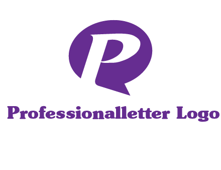 letter P speech bubble logo