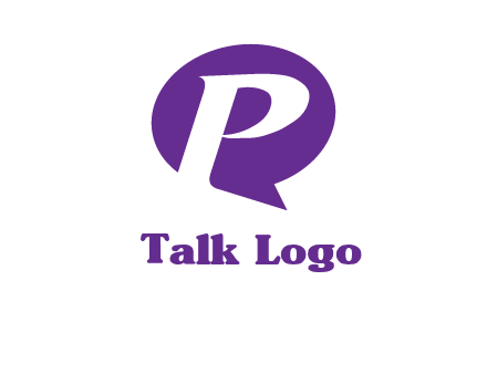 letter P speech bubble logo