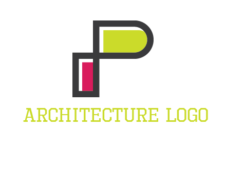 geometric letter p Logo