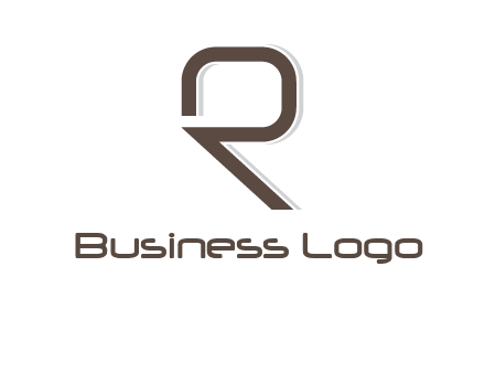 outline of letter r logo