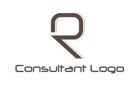 outline of letter r logo