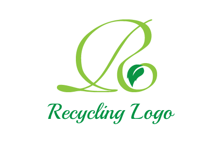 leaf letter R logo