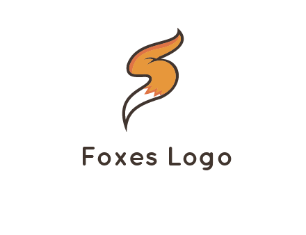 letter S fox tail logo