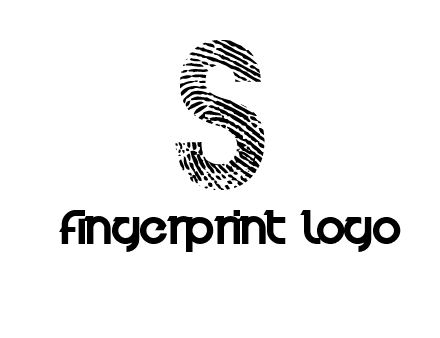 fingerprint letter s logo