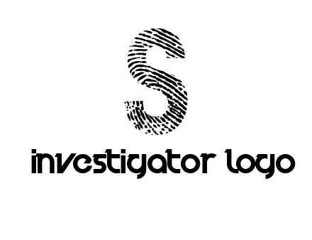 fingerprint letter s logo