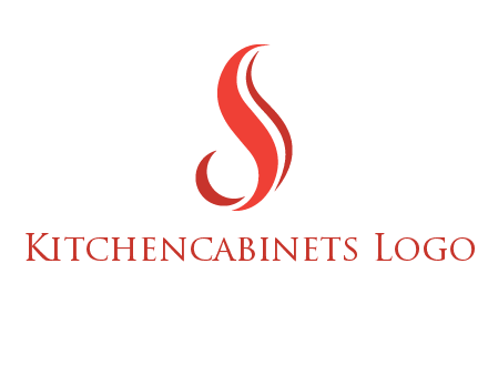 flame in Letter s shape logo