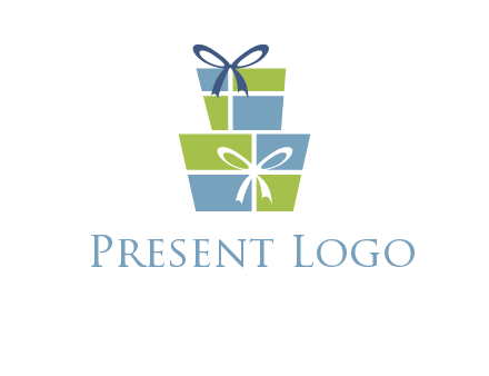 presents with ribbon logo