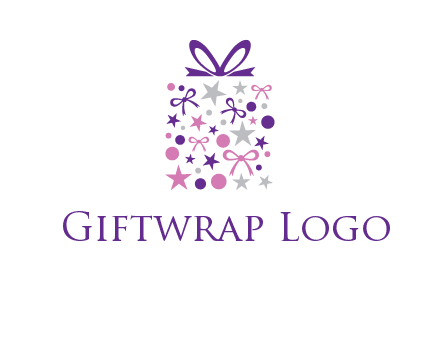 ribbons and stars gift box logo