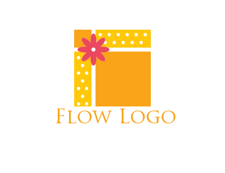 gift box with flower logo