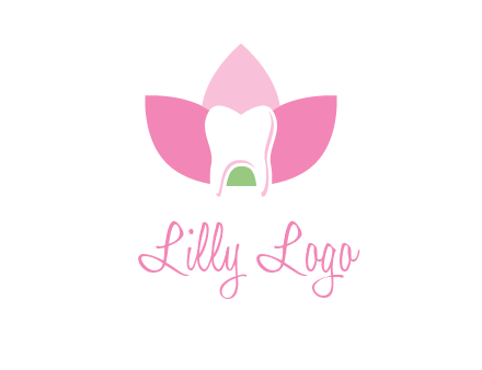 tooth in lotus flower dental logo