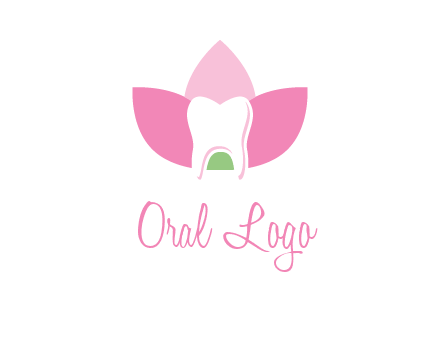 tooth in lotus flower dental logo