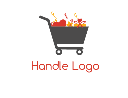 presents on shopping cart logo