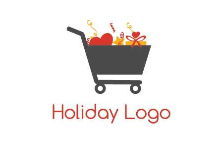 presents on shopping cart logo