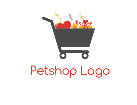 presents on shopping cart logo