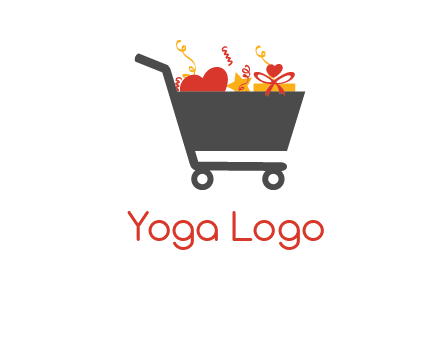 presents on shopping cart logo