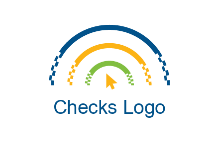 digital line and mouse cursor logo
