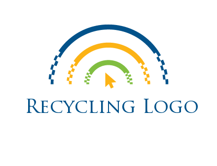 digital line and mouse cursor logo