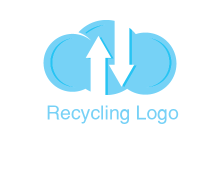 up and down arrows in cloud logo