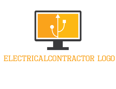 usb sign in computer logo