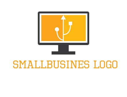 usb sign in computer logo