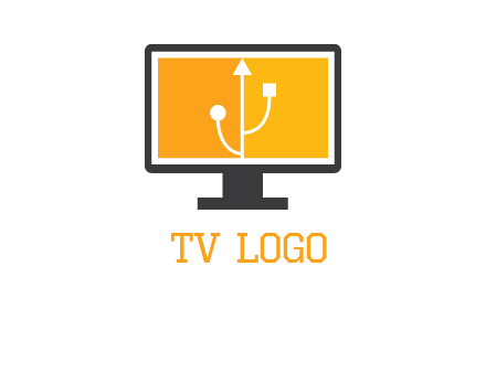 usb sign in computer logo