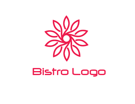 abstract daisy flower logo