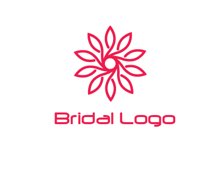 abstract daisy flower logo