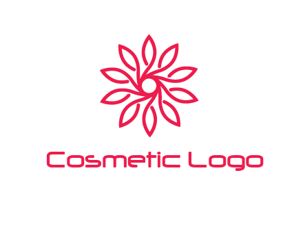 abstract daisy flower logo