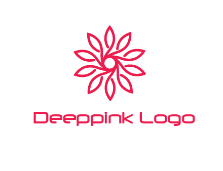 abstract daisy flower logo