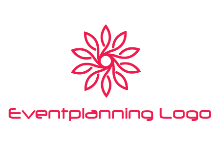 abstract daisy flower logo