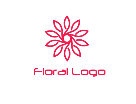 abstract daisy flower logo