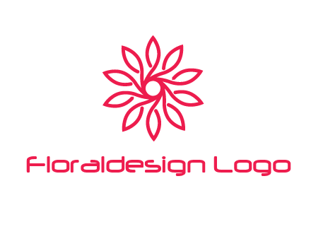 abstract daisy flower logo