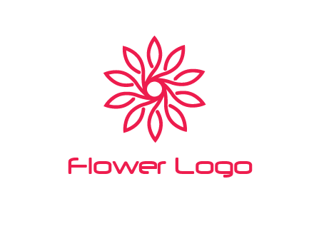 abstract daisy flower logo