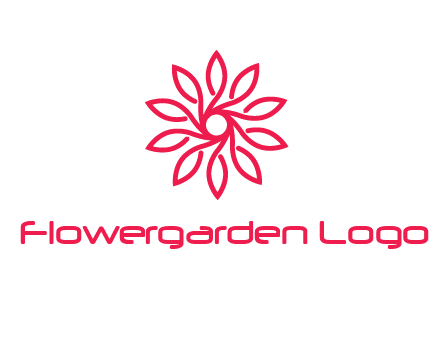 abstract daisy flower logo