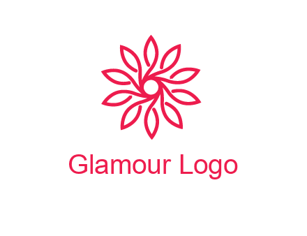 abstract daisy flower logo