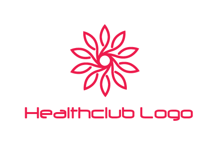 abstract daisy flower logo