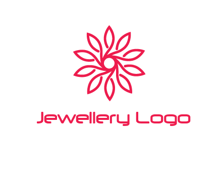 abstract daisy flower logo