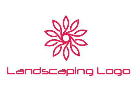 abstract daisy flower logo