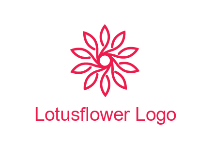 abstract daisy flower logo