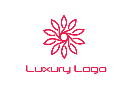 abstract daisy flower logo