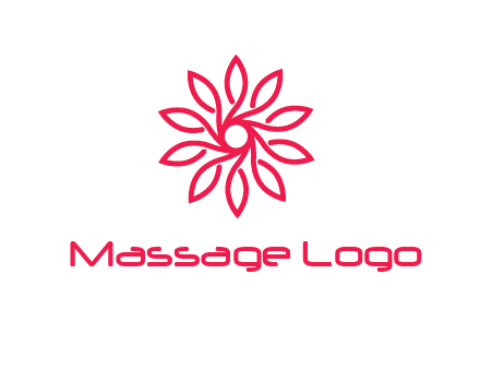 abstract daisy flower logo