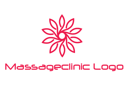 abstract daisy flower logo