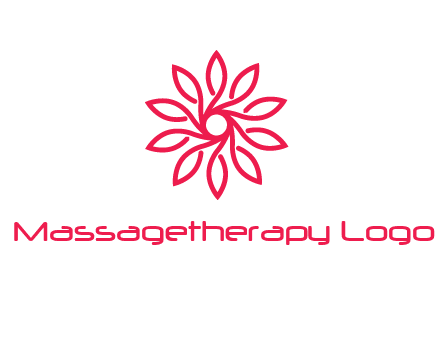 abstract daisy flower logo