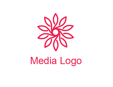 abstract daisy flower logo