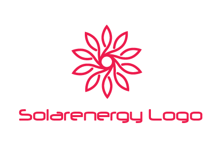 abstract daisy flower logo